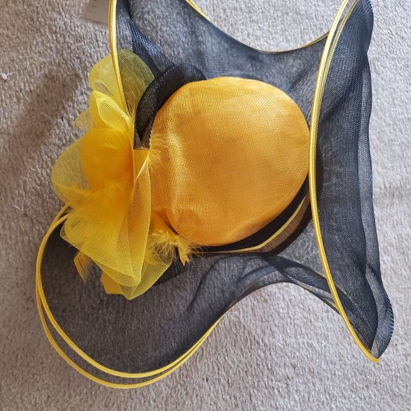 Paris Hand-Made Elegant Large Brim Ruffle Organza Hat main image 5